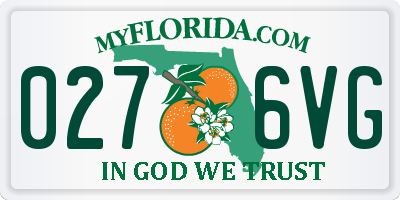 FL license plate 0276VG