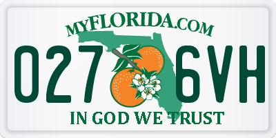 FL license plate 0276VH