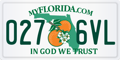 FL license plate 0276VL