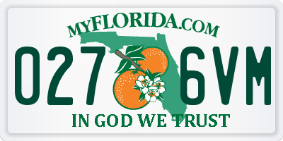 FL license plate 0276VM