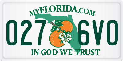 FL license plate 0276VO