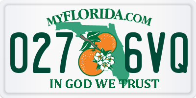 FL license plate 0276VQ