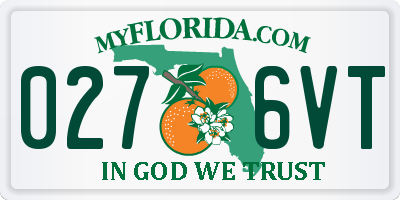 FL license plate 0276VT