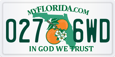 FL license plate 0276WD