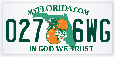 FL license plate 0276WG