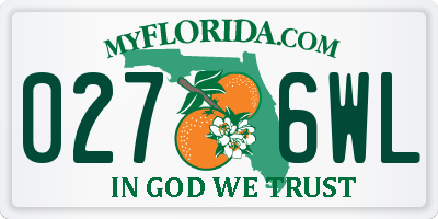 FL license plate 0276WL
