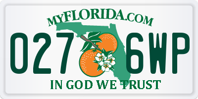 FL license plate 0276WP