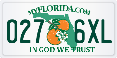 FL license plate 0276XL