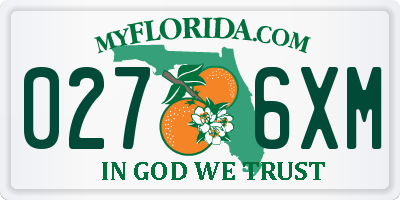 FL license plate 0276XM