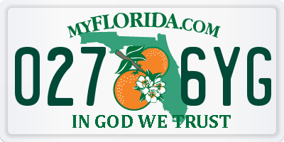 FL license plate 0276YG