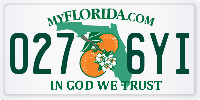 FL license plate 0276YI