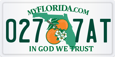FL license plate 0277AT