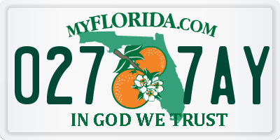 FL license plate 0277AY