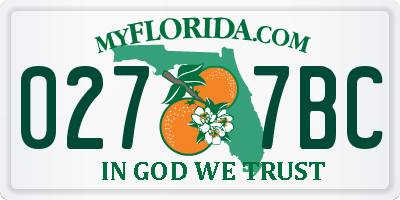 FL license plate 0277BC