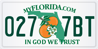 FL license plate 0277BT