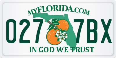 FL license plate 0277BX