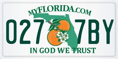 FL license plate 0277BY
