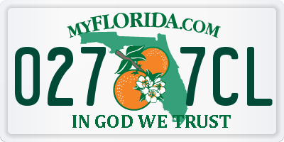 FL license plate 0277CL