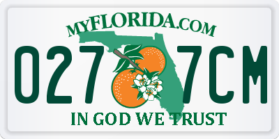 FL license plate 0277CM