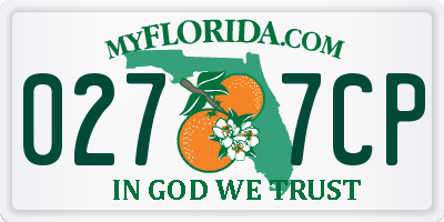 FL license plate 0277CP