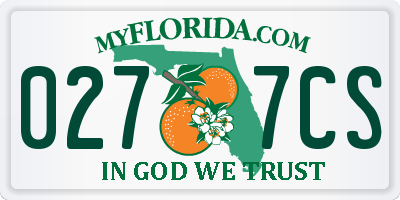 FL license plate 0277CS