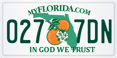 FL license plate 0277DN