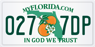 FL license plate 0277DP
