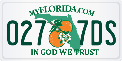 FL license plate 0277DS