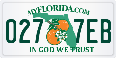 FL license plate 0277EB
