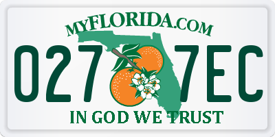 FL license plate 0277EC