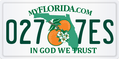 FL license plate 0277ES