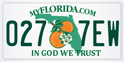 FL license plate 0277EW