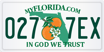 FL license plate 0277EX