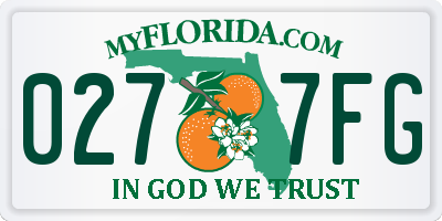 FL license plate 0277FG