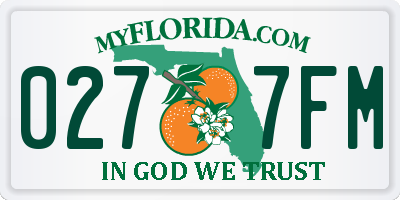 FL license plate 0277FM