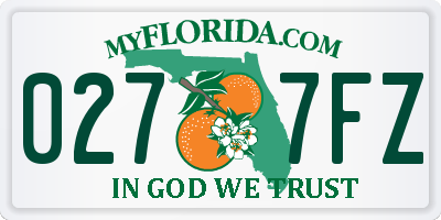 FL license plate 0277FZ