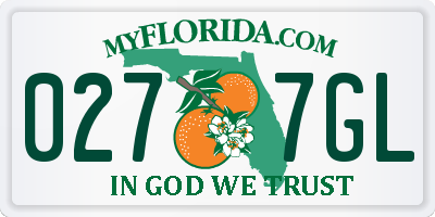FL license plate 0277GL