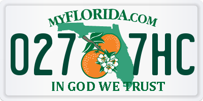FL license plate 0277HC