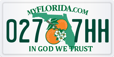 FL license plate 0277HH