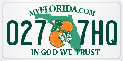 FL license plate 0277HQ