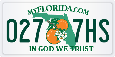 FL license plate 0277HS
