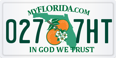 FL license plate 0277HT