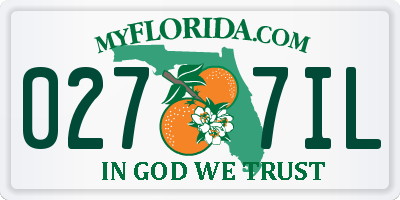 FL license plate 0277IL