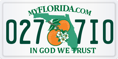 FL license plate 0277IO