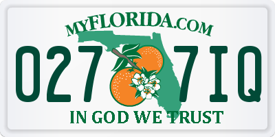 FL license plate 0277IQ