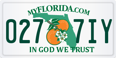 FL license plate 0277IY
