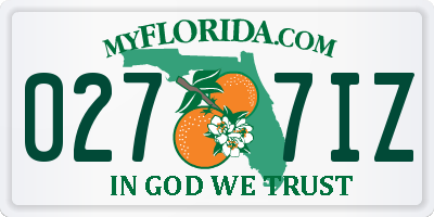 FL license plate 0277IZ