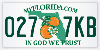 FL license plate 0277KB