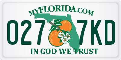 FL license plate 0277KD