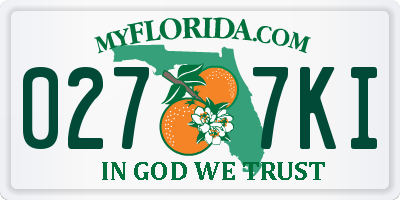 FL license plate 0277KI